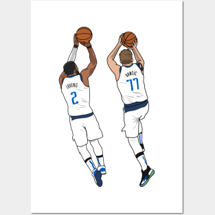 kyrie and luka doing jump Posters and Art